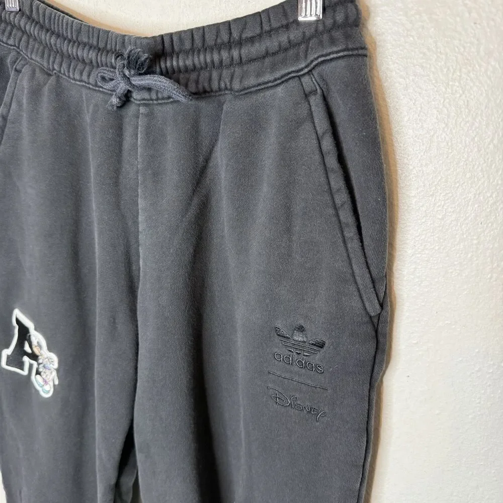 Adidas Disney Astronaut Mickey Black Drawstring Sweatpants Pockets Men’s Small‎